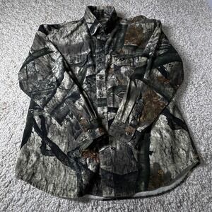 Russell Outdoors Explorer Long Sleeve Button Up Shirt Camouflage Mens L/G
